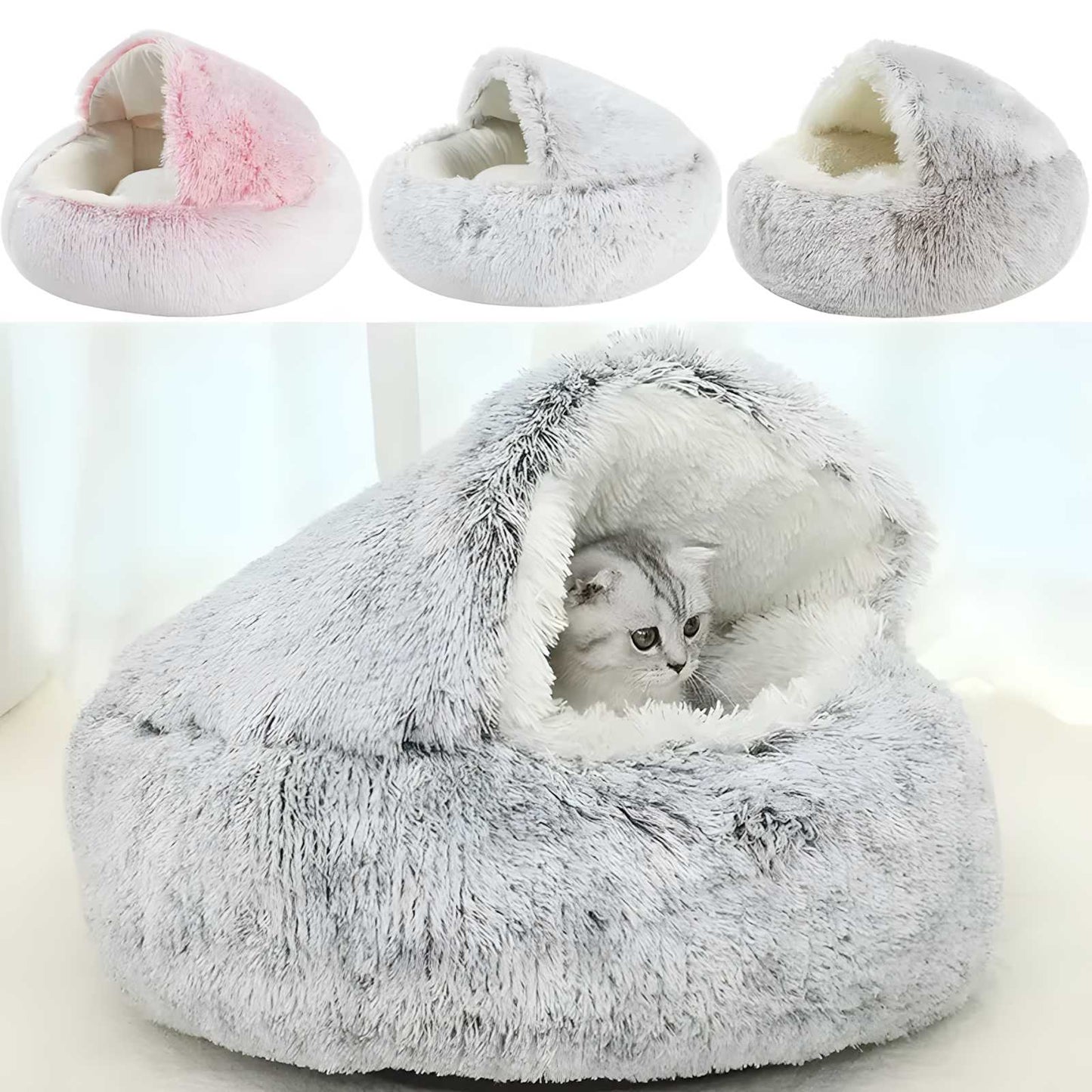 SoloPatra Winter Plush Pet Cat Bed