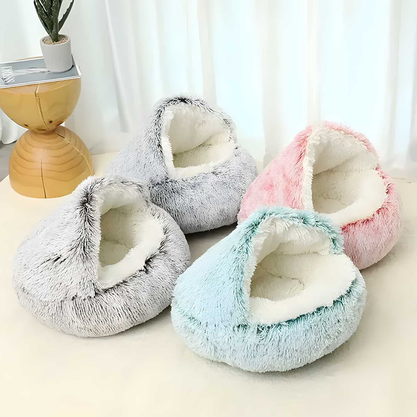 SoloPatra Winter Plush Pet Cat Bed